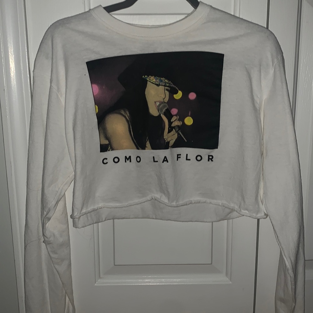 Womens Selena long sleeve crop top shirt